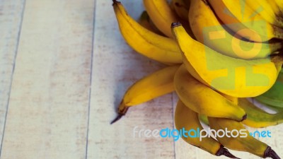 Fresh Banana On White Background Stock Photo