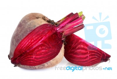 Fresh Beetroot Isolated On The White Background Stock Photo