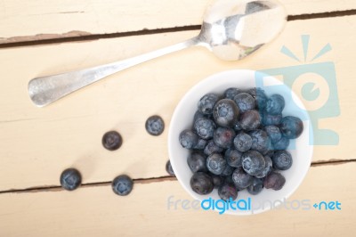 Fresh Blueberry Bowl Stock Photo