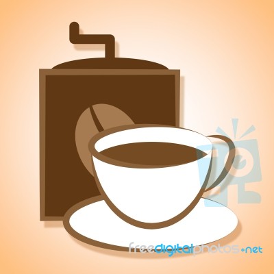 Fresh Coffee Means Cafe And Restaurant Brew Stock Image