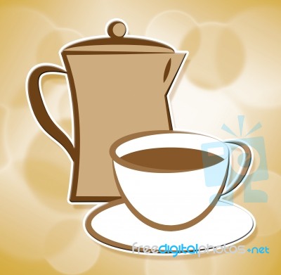Fresh Coffee Means Cafe And Restaurant Brewing Stock Image
