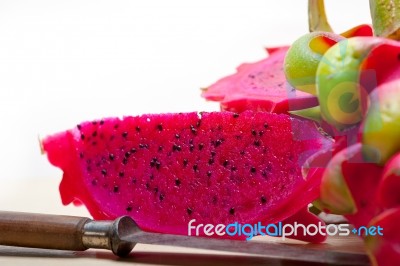 Fresh Dragon Fruit Stock Photo