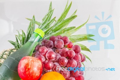 Fresh Fruit On The Isolated Background Stock Photo