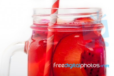 Fresh Fruit Punch Drink Stock Photo