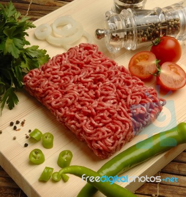 Fresh Ground Meat Stock Photo