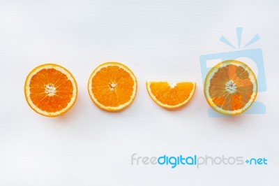 Fresh Orange Citrus Fruit Isolated Stock Photo