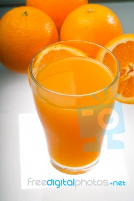 Fresh Orange Juice Stock Photo