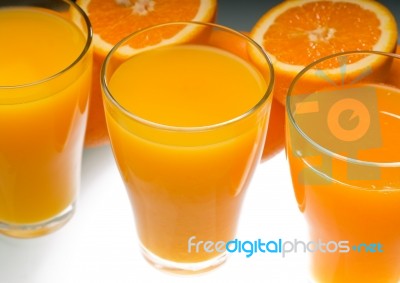 Fresh Orange Juice Stock Photo