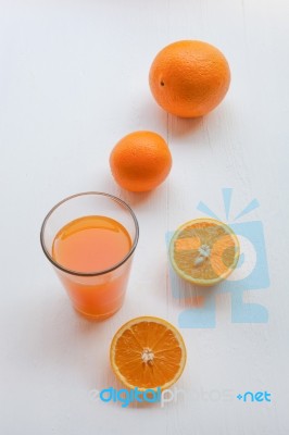 Fresh Orange Juice, Healthy Vitamin Drink Stock Photo
