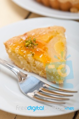 Fresh Pears Pie Dessert Cake Stock Photo