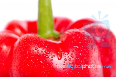 Fresh Red Bell Pepper Stock Photo