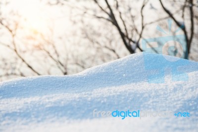 Fresh Snow Cover,winter Background Stock Photo