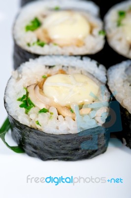 Fresh Sushi Choice Combination Assortment Selection Stock Photo