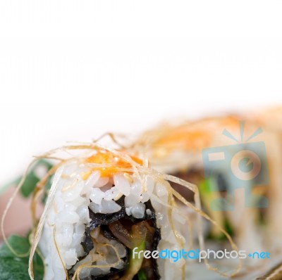 Fresh Sushi Choice Combination Assortment Selection Stock Photo