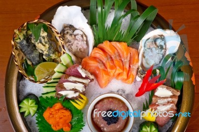 Fresh Sushi Choice Combination Assortment Selection Stock Photo