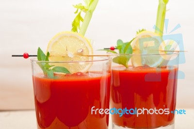 Fresh Tomato Juice Stock Photo