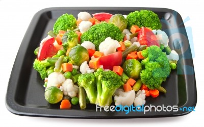Fresh Vegetables On Plate#2 Stock Photo