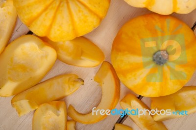 Fresh Yellow Pumpkin Stock Photo