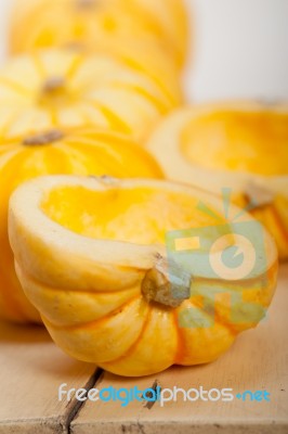 Fresh Yellow Pumpkin Stock Photo
