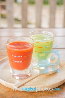 Freshly Squeezed Juices For Diet Stock Photo