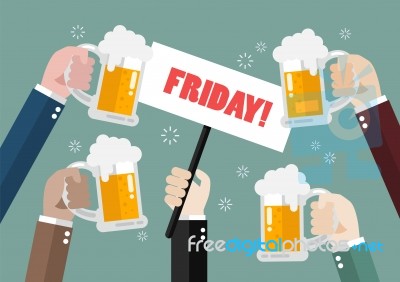 Friday Party Stock Image