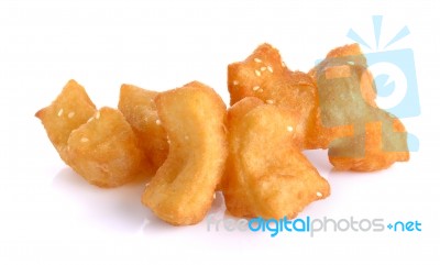 Fried Bread Stick Isolated On The White Background Stock Photo