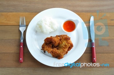 Fried Chicken Breast Stock Photo