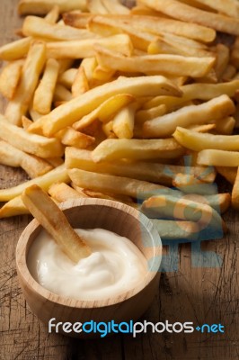 Fries French Sour Cream Still Life Stock Photo