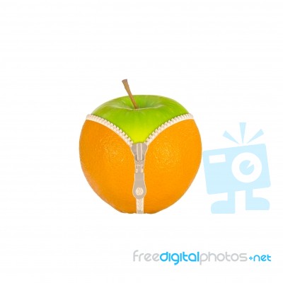 Fruits And Diet Against Cellulite Stock Photo
