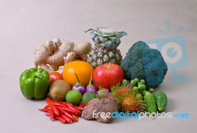 Fruits And Vegetables Stock Photo