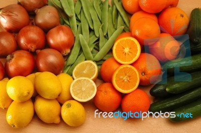 Fruits And Vegetables Stock Photo