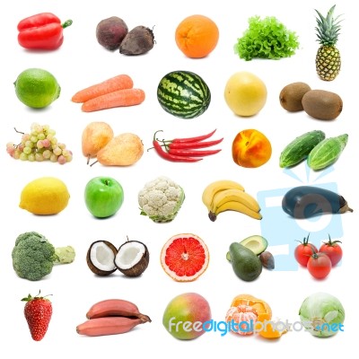 Fruits And Vegetables Stock Photo