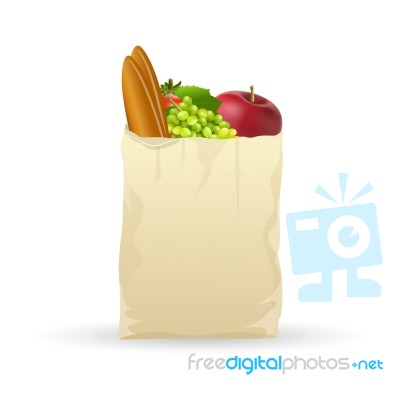 Fruits In Bag Stock Image