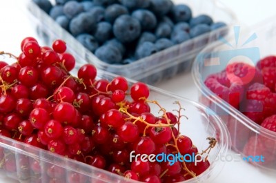 Fruits In Baskets Stock Photo