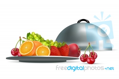 Fruits In Plate Stock Image