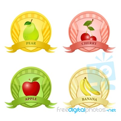Fruity Tags Stock Image