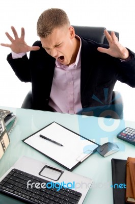 Frustrated Young Executive Stock Photo