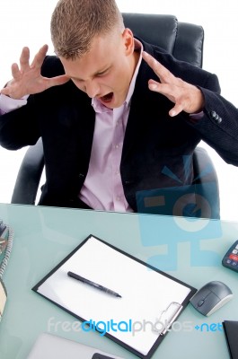 Frustrated Young Manager Stock Photo Frustrated Young Manager Stock Photo