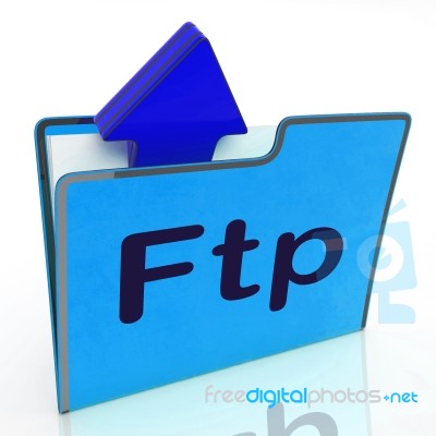 Ftp File Represents Transfer Files And Binder Stock Image