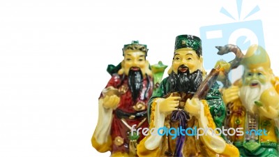 Fu Lu Shou Statues Stock Photo