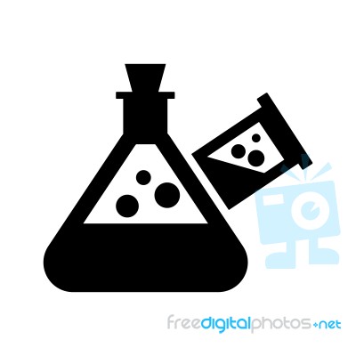 Full Test Tube Symbol Icon  Illustration On White Ba Stock Image