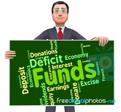 Funds Word Means Shares Words And Finance Stock Image