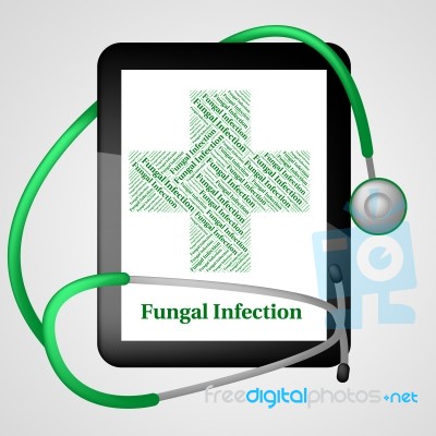 Fungal Infection Represents Poor Health And Affliction Stock Image