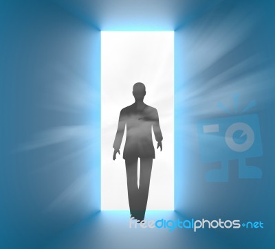 Future Unknown Represents Unclear Uncertainty And Man Stock Image