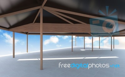 Futuristic Architecture With Blue Sky Stock Image