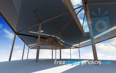 Futuristic Architecture With Organic Structure Stock Image