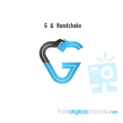 G- Letter Icon Abstract Logo Design  Template Stock Image