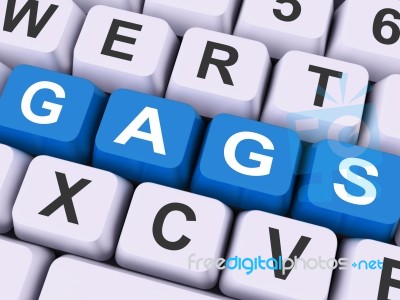 Gags Key Shows Humor Laughs Or Comedy Stock Image