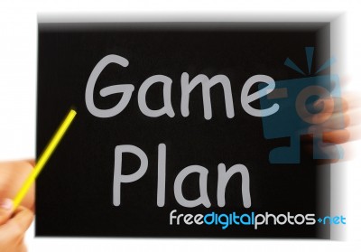 Game Plan Message Means Strategies And Tactics Stock Image