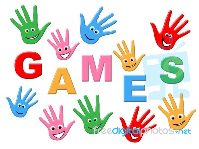 Games Kids Indicates Play Time And Child Stock Image